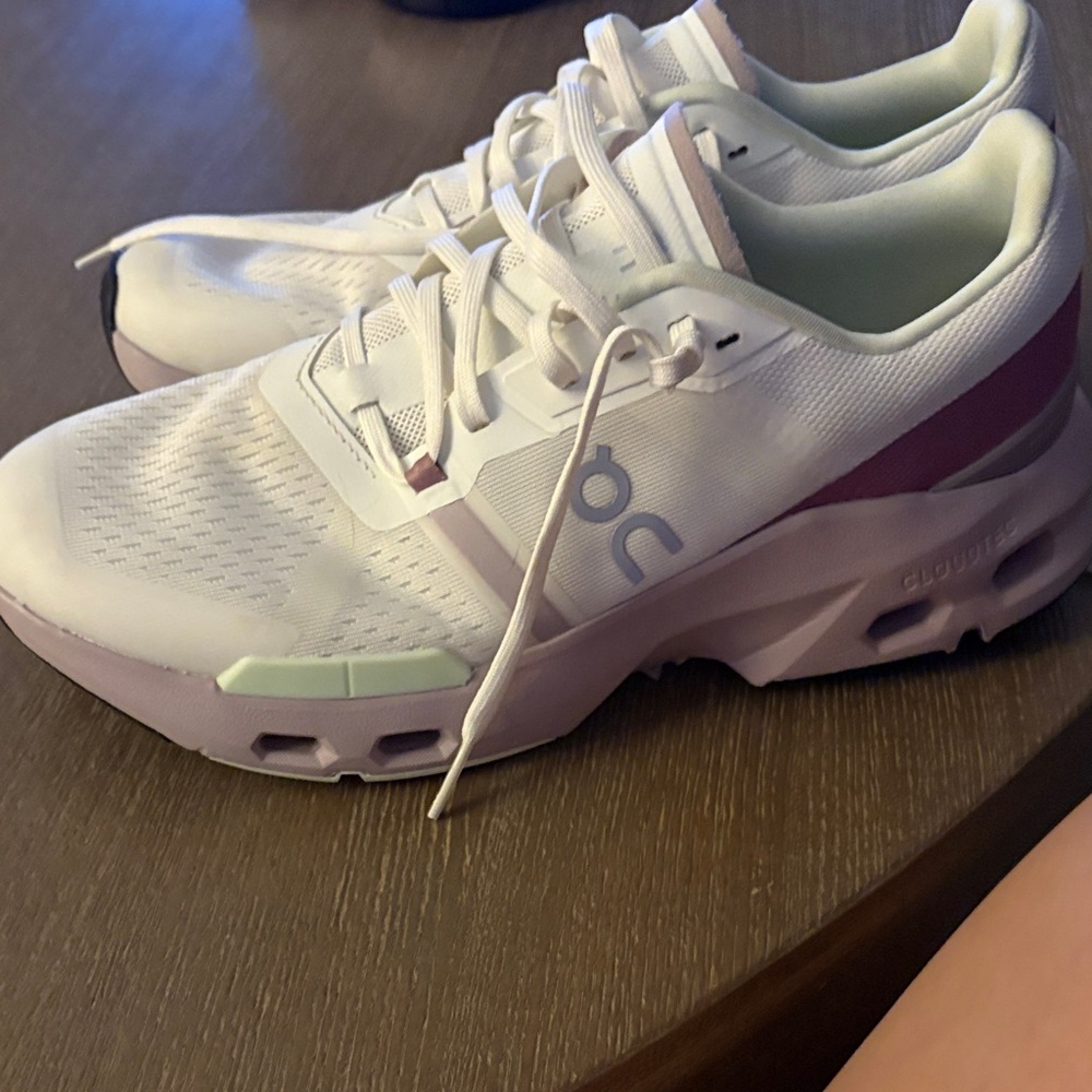 On Running Women's White and Purple Sneakers